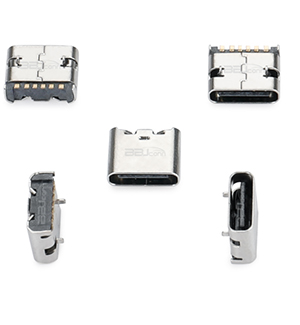 UC.01.53-11-0013--TYPE-C 6P 母座板上倆腳插5.65間距 L=6.8 CH=1.63 帶中夾片