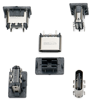 UC.01.62-16-0004--TYPE-C 24P 母座 直立式 H=6.5