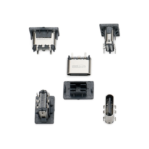 TYPE-C 24PIN 母座 直立式H6.5--(UC.01.62-16-0004)_調整大小