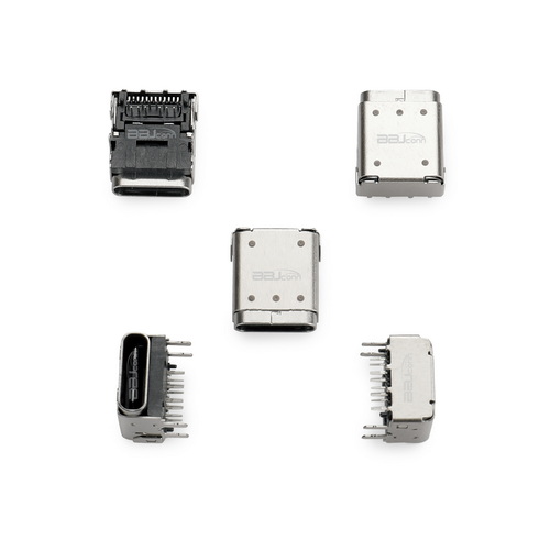 TYPE-C 24P 母座 板上四腳插 墊高1.77 L=11.10 CH3.40 （DIP+SMT）雙外殼==UC.01.52-1W-0006_調整大小